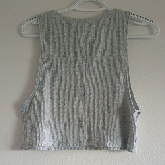 NWT OFFLINE By Aerie Wow! Waffle Tank Top Women's Sz S "But First Breakfast" - Picture 11 of 11